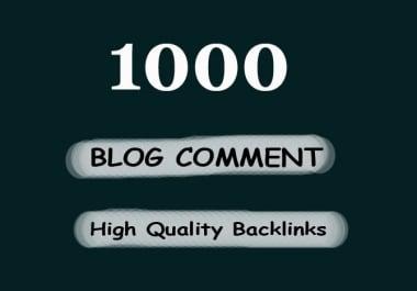 I will do 1000 blogcomment with high backlinks