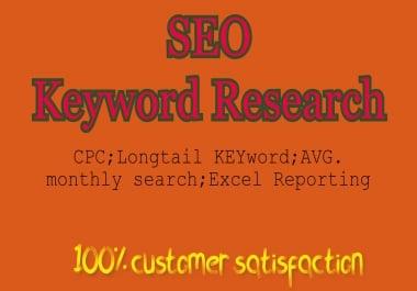 KW Competition Research & 30 white hat brainstormed Keyword will be provided to rank your site
