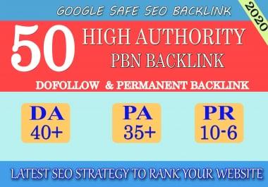 DA 40+ PA 35+ PR 6+ Web2 High Quality 50 PBN Backlink & 100 Dofollow & Unique Site