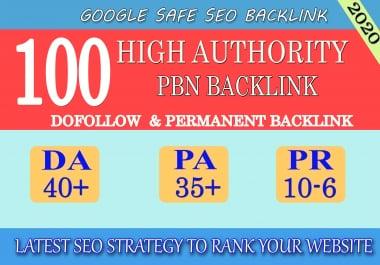 I will provide DA 40+ PA 35+ PR 6+ Web2 High Quality 100 PBN Backlink & 100 Dofollow & Unique Site