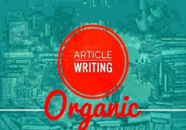 Do An Excellent 1000-1200 Words 5 Article Writing,  Content Writing,  Blog Writing In Any Topic