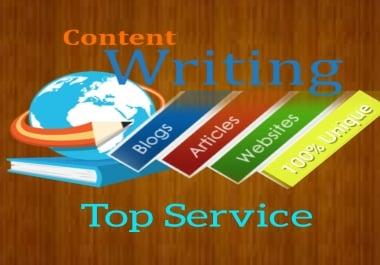 I will write unique content writing for you website