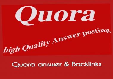 Rocket types promote your website unique 30+ quora answer backlinks