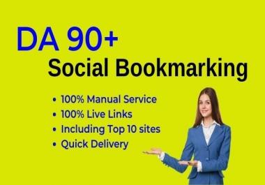 Manually 15 High Authority Social bookmarking/sharing on top bookmarks sites