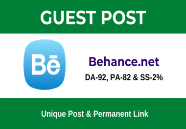 Write and Publish High Authority Dofollow Guest post on Behance. net - DA92