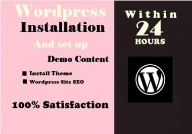 create wordpress theme and setup like demo
