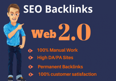 I will create 20 high authority web 2.0 seo backlinks