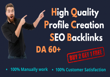 I will create 25 High Authority profile creation backlink for your website Ranking