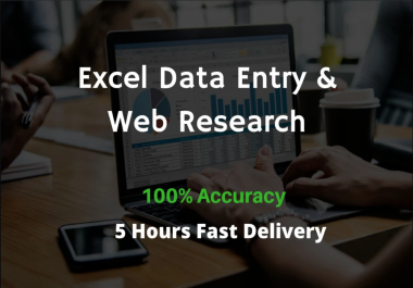 Do Excel Data Entry And Web Research Professionally.