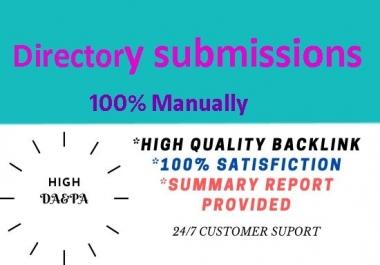 I will create 60 Directory submission high Authority powerful backlinks.