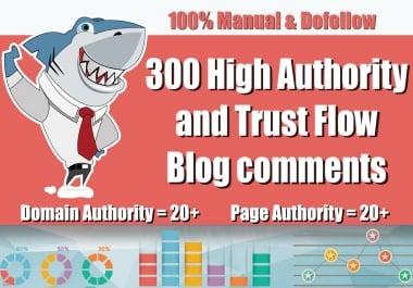 Create 300 Unique Domains Blog Comments Link Building Seo Backlinks on high DA PA and Actual Page