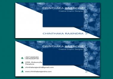 I will create business card deasign for your branded work as soon as possible