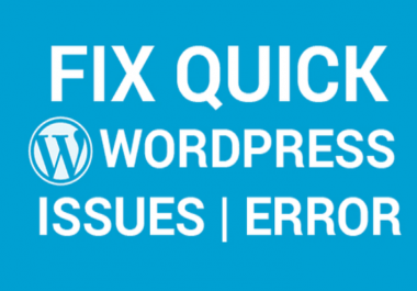 I will fix error,  issues on wordpress website