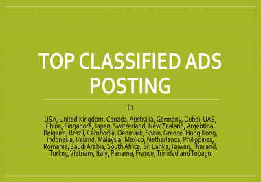 I will do manually 100 post your ads on classified ad posting sites
