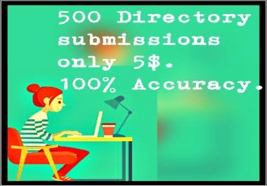 I will do 500 Best manual Directory submissions.