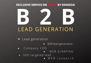 I will perform b2b lead generation and build a targeted email list