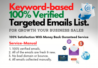 I will provide targeted verified or fresh email list - 500