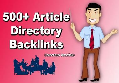 500+ Article Directory Backlinks
