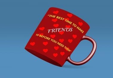 I will design custom coffee mug and t-shirt design