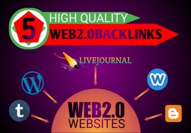 I will Create Manually 5 High DA Contextual Web2.0