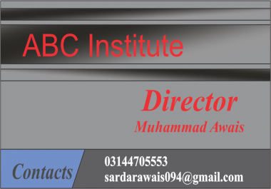 design an eye-catchy professional Business Card that show your identity