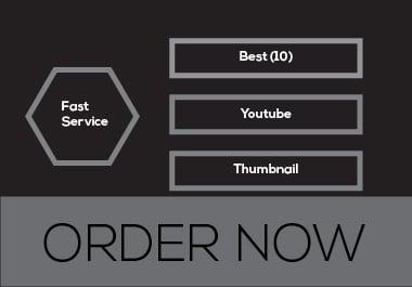 I will design 10 catchy youtube thumbnail