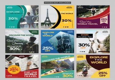 I will design social media posts or covers for you