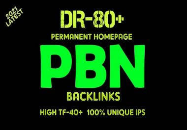 Build high quality da pa tf DR-80 homepage backlinks