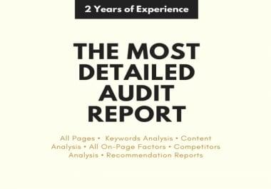 Audit your Blog/Wordpress site with complete report