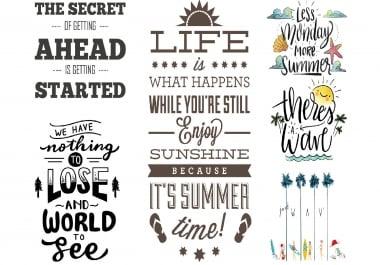 I will do custom typography bulk t shirt designs