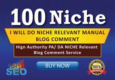 I Will do 100 niche relevant blog comments backlinks