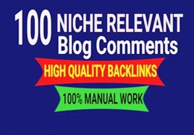 I will create 100 niche relevant blogcomments backlinks
