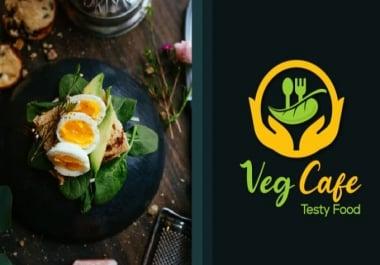 I will do amazing healthy food logo, cafe logo, restaurant logo or any design in 24 hours