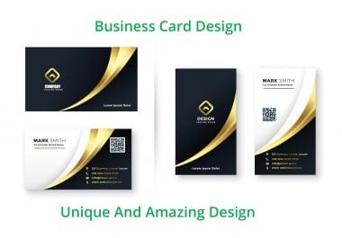 I will create unique and professional business card