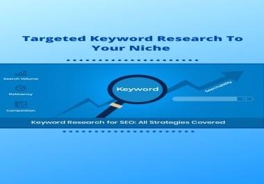Targeted Keyword Research To Your Niche