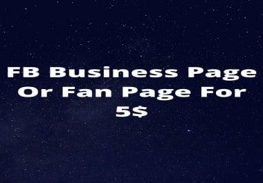 I will generate a FB page for your business