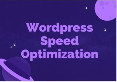 I will do wordpress website speed optimization, Increase Page Speed of Wordpreess