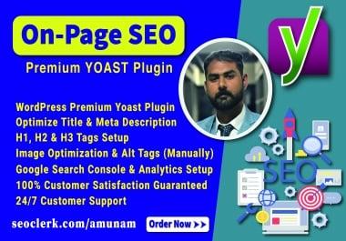 I will do onpage seo with premium yoast plugin