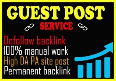 write and publish high quality 10 guest posts on permanent dofollow backlinks