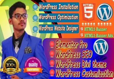 I can create a WordPress Website Design and WordPress Installation.