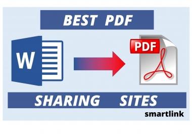 20 Best Sharing Sites Manual PDF and DOC Submission Backlinks