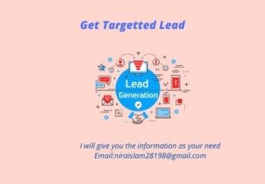 Get targeted lead for your bussiness.
