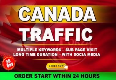 I will drive 10000 niche target CANADA website traffic to Link web shop product