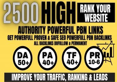 I will do 2500+ Permanent Web2.0 Backlink with High DA/PA/Tf/CF On your homepage with unique website