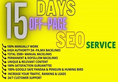 15 days off-page seo service permanent links rank your website 2021 google first page result