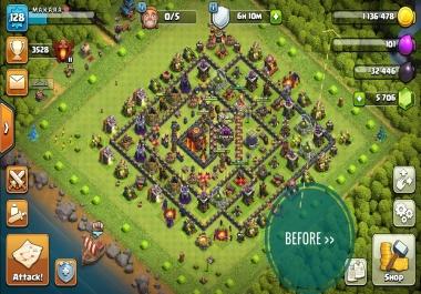 I will bring it on max out your clash of clan base