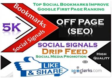 TOP Powerful Site 5,000 Social Signals HQ Bookmark Backlinks SEO Boost increase Google Ranking