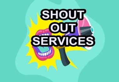 I will give shout out service which will drive more traffic to your site