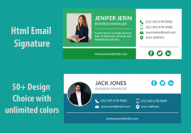 I will Create a clickable HTML email signature for Outlook,  Gmail,  Yahoo,  etc