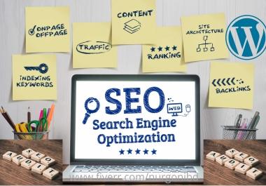do on page SEO off page and technical optimization of wordpress site